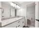 Bathroom featuring white cabinets, granite countertop, and a shower/toilet room at 3304 Pine Heights Ne Dr, Atlanta, GA 30324