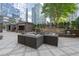 Outdoor lounge area with seating and city views at 3445 Stratford Rd # 1501, Atlanta, GA 30326