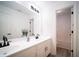 Bathroom featuring a double vanity with modern fixtures at 21 Whitegrass Way, Grayson, GA 30017