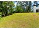 Large, flat backyard with mature tree line offering privacy and space for recreation at 1934 Glen Echo Dr, Decatur, GA 30032