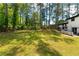 Spacious backyard with lush lawn and mature trees, perfect for outdoor activities and relaxation at 1934 Glen Echo Dr, Decatur, GA 30032