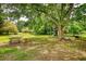 Expansive backyard with a large, mature tree providing shade, and a trampoline visible in the distance at 2368 Ellis Court, Snellville, GA 30078