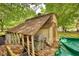 Storage shed in the backyard, offering a practical solution for organizing tools and equipment at 2368 Ellis Court, Snellville, GA 30078