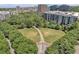 Beautiful aerial view of the green space and apartment buildings at 542 Ralph Mcgill Ne Blvd # 7, Atlanta, GA 30312
