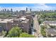 Aerial view showcasing the historic building with a cityscape backdrop at 542 Ralph Mcgill Ne Blvd # 7, Atlanta, GA 30312