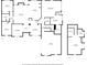 Detailed floor plan showcasing layout of bedrooms, kitchen, living area, and garage on first and second floors at 1007 Fairway Seven, Villa Rica, GA 30180