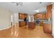 A kitchen with wooden cabinets, granite counters, stainless appliances, and a center island at 3039 Tuscan Ridge Dr, Snellville, GA 30039