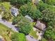 Captivating aerial view of a suburban neighborhood showcasing mature trees and well-maintained homes on tree-lined streets at 2030 Spring End Ct, Lawrenceville, GA 30044