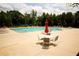 Community pool with lounge chairs and umbrellas for residents to enjoy at 812 Graeme Dr, Mcdonough, GA 30252