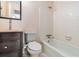 Cozy bathroom features a tub, vanity, a toilet, and tile flooring at 2954 Ann Marie Ln, Rex, GA 30273
