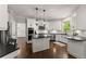 Modern kitchen equipped with stainless steel appliances, a center island, and bright white cabinetry for a sleek design at 4680 Brighton Lake Dr, Cumming, GA 30040