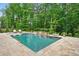 Refreshing pool featuring a stone waterfall and serene landscaping, perfect for outdoor relaxation and entertaining at 131 Forsyth Park Ln, Woodstock, GA 30188