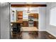 Eat-in kitchen featuring stainless steel appliances, wooden cabinets, and an eat-in island at 1747 Parkhill Dr, Decatur, GA 30032