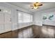Bright living room featuring hardwood floors and detailed white trim at 1747 Parkhill Dr, Decatur, GA 30032