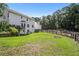 Lush backyard featuring a well-kept lawn and a charming fire pit area at 2203 Arbor Hill Rd, Canton, GA 30115