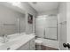 Bathroom featuring a vanity, toilet and a shower with sliding glass doors at 2203 Arbor Hill Rd, Canton, GA 30115