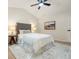 Bedroom with vaulted ceilings, queen sized bed and an area rug at 245 Scotch Pine Ct, Alpharetta, GA 30022