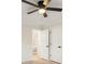 Bedroom with a ceiling fan and two doors at 245 Scotch Pine Ct, Alpharetta, GA 30022