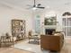 Bright living room with fireplace and view to the exterior at 245 Scotch Pine Ct, Alpharetta, GA 30022