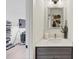 Bathroom featuring a modern vanity, stylish mirror, and a neutral color palette providing an elegant and calming atmosphere at 701 Pryor Sw St # 5, Atlanta, GA 30315