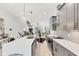 Spacious kitchen featuring gray cabinets, stainless steel appliances, and a white quartz countertop island at 701 Pryor Sw St # 5, Atlanta, GA 30315