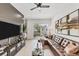 Comfortable living room showcasing a leather sofa, modern decor, and lots of natural light at 701 Pryor Sw St # 5, Atlanta, GA 30315