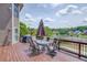 Spacious outdoor deck with a dining set overlooking a serene lake view at 1608 Mulberry Lake Dr, Dacula, GA 30019