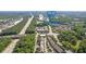 Scenic aerial view displays neighborhood close to Topgolf and the highway at 1914 Forte Ln, Alpharetta, GA 30009