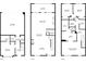 Detailed three-story floor plan showing layouts, dimensions, and room names at 1914 Forte Ln, Alpharetta, GA 30009