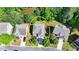 An aerial view of a house with an encompassing lawn and proximity to a serene body of water at 4885 Maristone Landing Way, Cumming, GA 30040