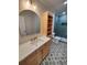 Updated bathroom with gorgeous floors, new vanity, and walk in shower at 312 Archway Ln, Peachtree City, GA 30269