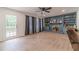Living room with backyard access and custom shelving at 4367 Cedar Wood Sw Dr, Lilburn, GA 30047