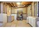 Unfinished basement with exposed framing and utilities, ready for customization at 946 Cornwall Sw Ct, Marietta, GA 30064