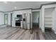 White kitchen featuring stainless steel appliances and modern cabinets at 1265 Watercrest Cir, Lawrenceville, GA 30043