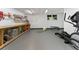 Organized basement gym and storage area with ample shelving and equipment at 330 Broad Leaf Ct, Johns Creek, GA 30022