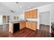 Eat-in kitchen featuring granite countertops, hardwood floors and stainless dishwasher at 604 Bassett Se Ct, Smyrna, GA 30080