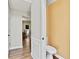 Updated half bathroom featuring modern fixtures at 2821 Amhurst Nw Way, Kennesaw, GA 30144