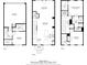 Detailed three-story floor plan showcasing the layout of a townhome, including room dimensions at 1309 Bennett Creek Ovlk, Suwanee, GA 30024
