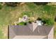 Aerial view showcasing the expansive backyard with patio, pool, and lush greenery surrounding the home at 2139 Bramlett Nw Pl, Marietta, GA 30064