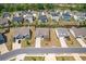Scenic aerial view of a neighborhood with well-manicured lawns and tree-lined streets at 3715 Bridges Ct, Cumming, GA 30040