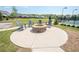 Outdoor fire pit with chairs for social gatherings at 3715 Bridges Ct, Cumming, GA 30040