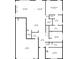 Detailed floor plan showcasing the layout of the first floor, including living room, kitchen, and bedrooms at 3715 Bridges Ct, Cumming, GA 30040
