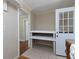 View of mud room with storage area and tiled floors at 6296 Longino Drive, Union City, GA 30291