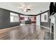 Spacious living room featuring a fireplace and open access to the kitchen at 2951 Edgewater St, South Fulton, GA 30331