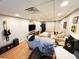 Finished basement with a comfortable seating area, TV, and modern decor creating a relaxing space at 3205 Brandywine Nw Pl, Marietta, GA 30064
