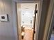 Bathroom with a white subway tile surround for a tub/shower combo at 3205 Brandywine Nw Pl, Marietta, GA 30064