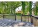 Spacious backyard deck perfect for outdoor entertaining, set against a backdrop of mature trees and lawn at 3959 Wood Path Dr, Stone Mountain, GA 30083
