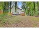 View of the home's backyard with a wooden deck and wood fence at 798 Brownlee Ln, Lawrenceville, GA 30044