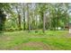 Expansive backyard featuring lush green grass and mature trees, offering a serene and private outdoor space at 2425 Clifton Springs Rd, Decatur, GA 30034