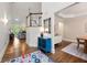 Inviting foyer with hardwood floors, soaring ceilings, and an open view to the living and dining areas at 3714 Westbrooke Ne Cir, Brookhaven, GA 30319